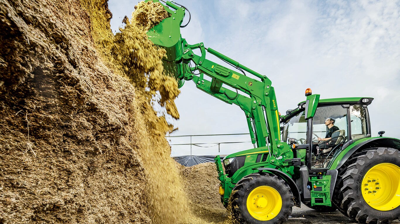 Постигнете максимална производителност с челните товарачи на John Deere